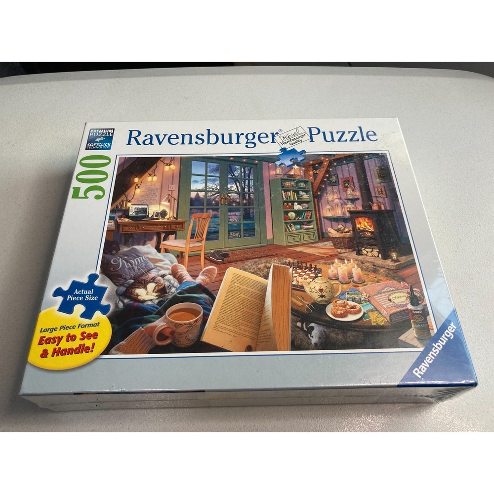 Ravensburger Cozy Retreat 500pcs Large Format Piece Jigsaw Puzzle 27" x 20" New!